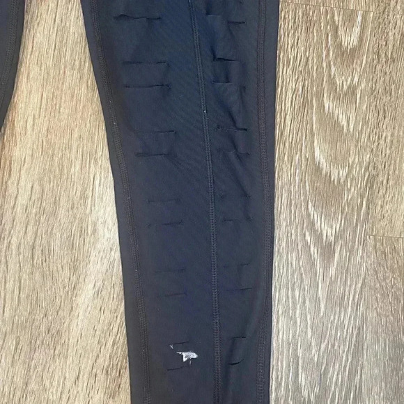 Womens 90 Degree by Reflex Black Slashed Leggings - XS - Picture 5 of 8